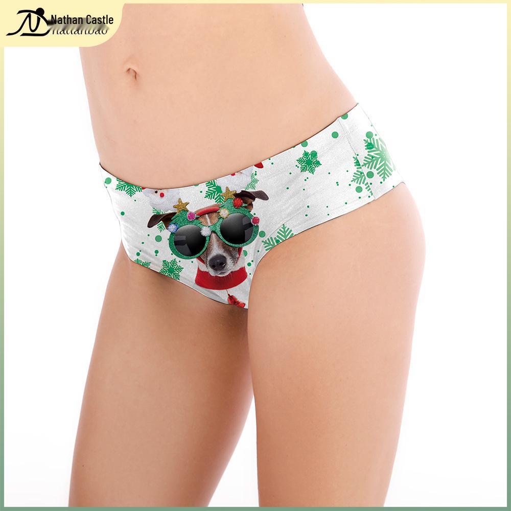 2024 Autumn/Winter Women's Sexy Puppy Print Panties