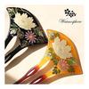 Kanzashi Maki-e Japanese Hair Ornament, Two-Pronged, for Kimono, Japanese Attire, Formal Occasions, Tomesode, Houmongi, Graduation, Entrance
