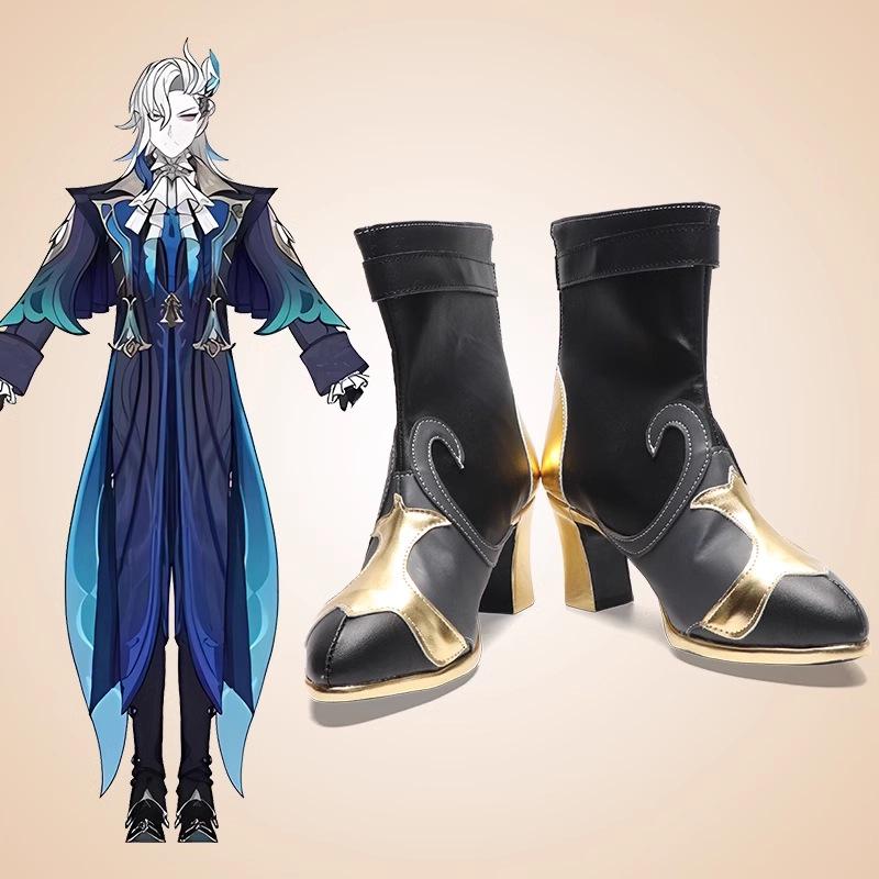 Costume Cosplay Manluiren Neuvillette - Genshin Impact Fontaine Capo della Giustizia Outfit Anime