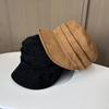 Retro Suede Flat Top Equestrian Cap Personality Women'S Versatile Face Painter Hat Newsboy Hat