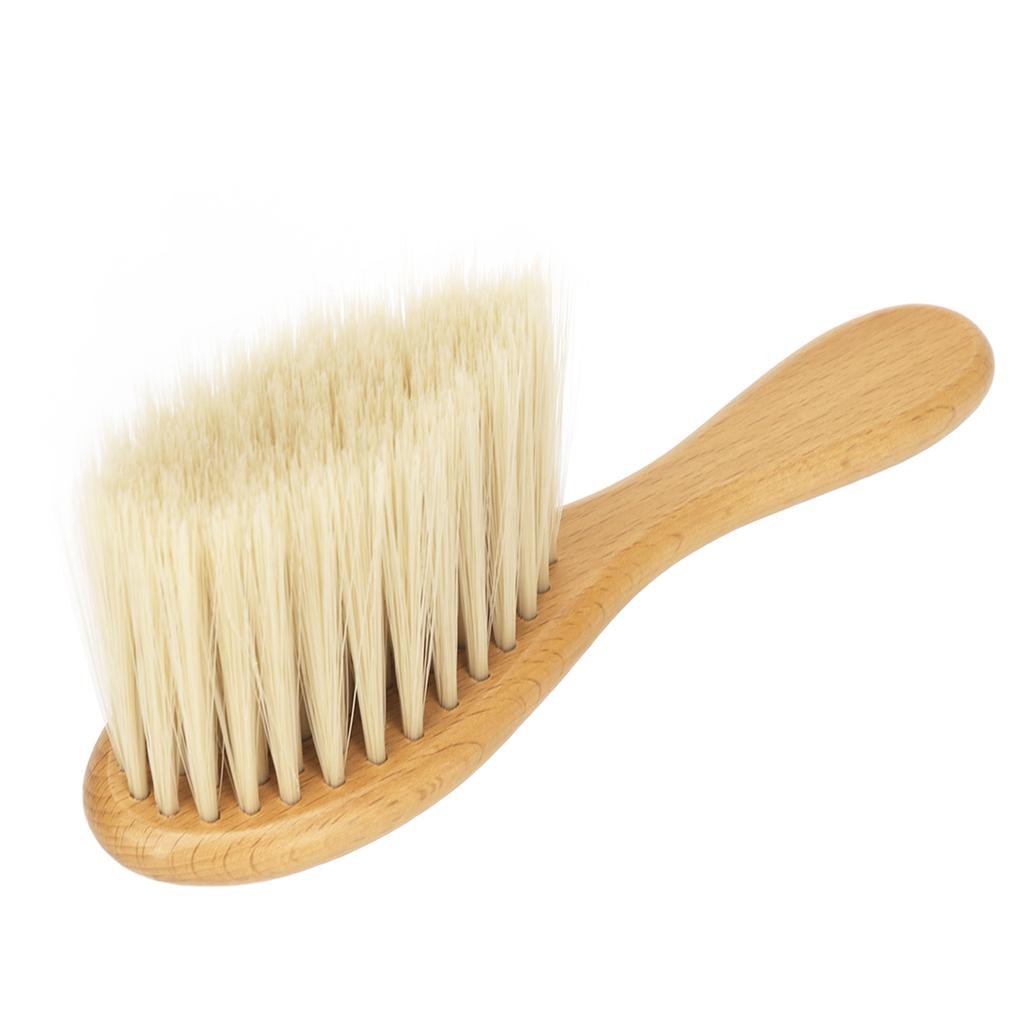 Face Duster Brush Nylon Professional Beech Wood Soft Clean Neck Duster Brushes for Barber