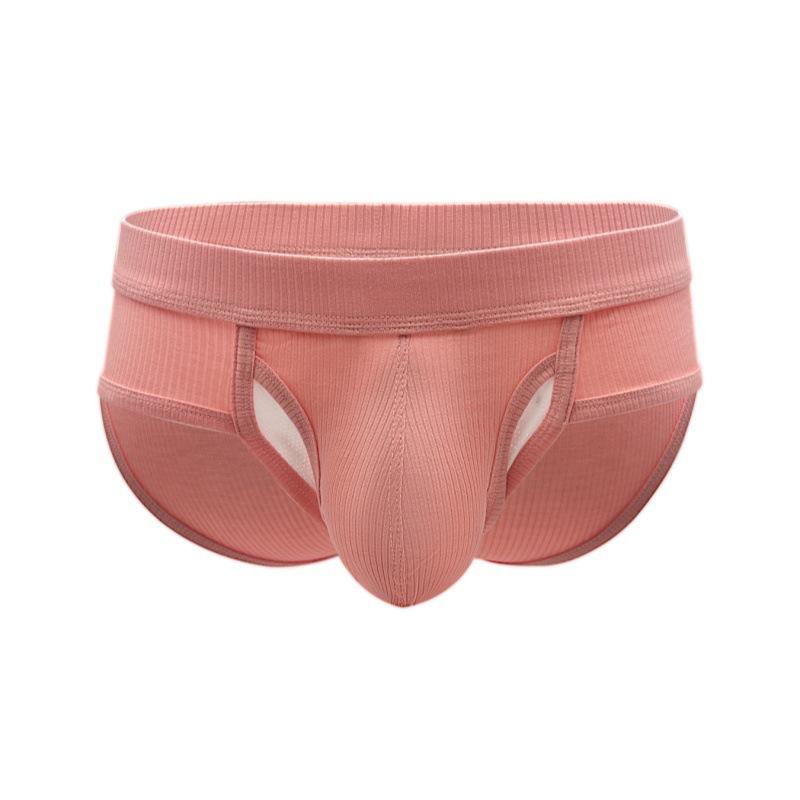 Men's Summer Sexy Thread U Convex Big Bag Separated Breathable Briefs