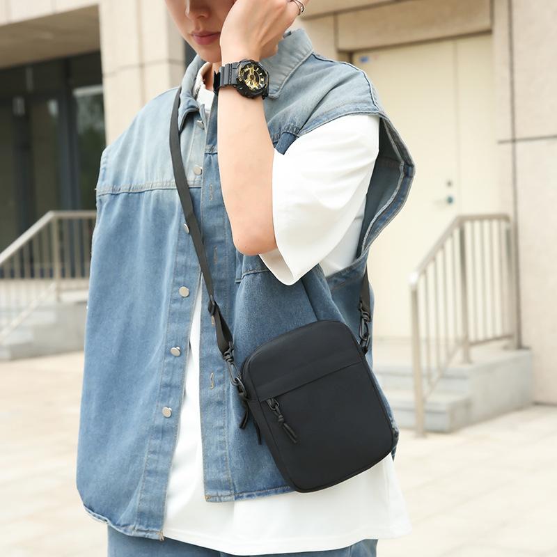 Bolsa de Ombro Masculina Nova Casual Bolsa para Celular Pequena Bolsa de Ombro Esportiva Moda Marca Bolsa Transversal Masculina Mochila Masculina