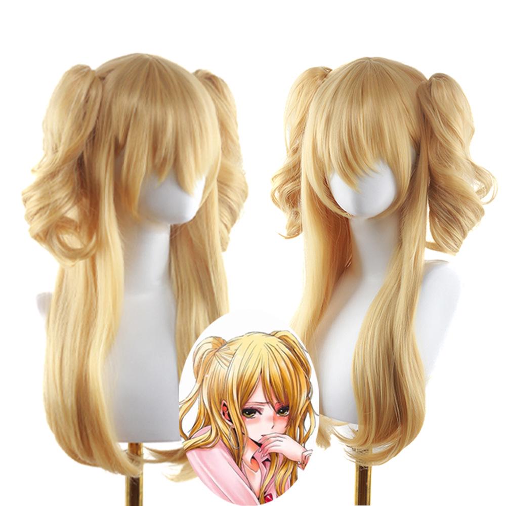 Yuzu Aihara Citrus Cosplay Paruka, Tepelně odolná, Clip-on Zlatý styl