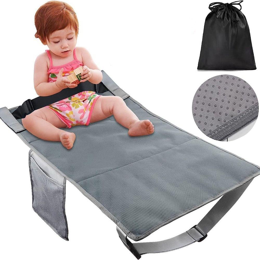 Grey Kids Travel Airplane Bed Portable Foot Rest Hammock New Baby Pedals Bed