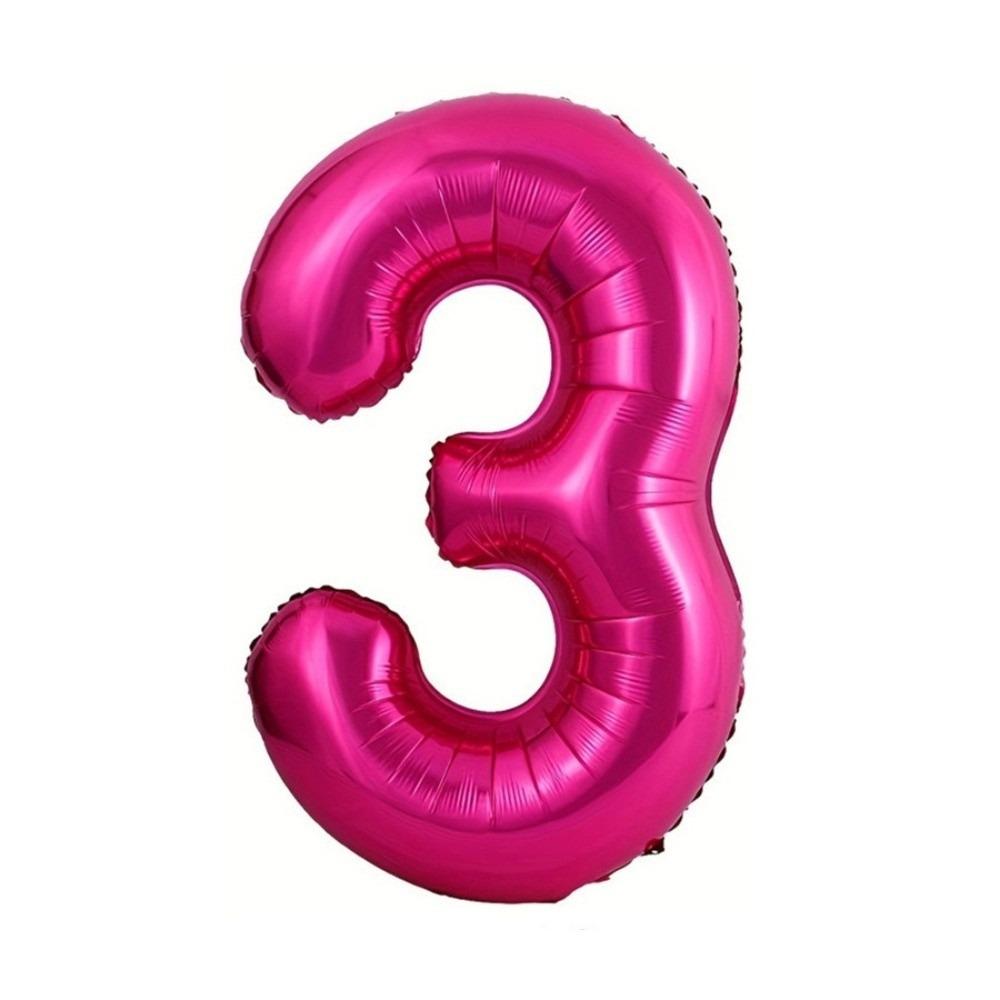 Romantic 40Inch Number Balloons 0-9 Pink Rose Anniversary Decoration Large Birthday Balloon Foil Balloons Girls Gift