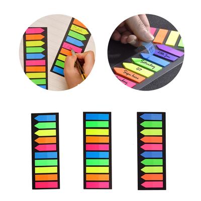 Barevné papírové samolepicí podložky pro domácí kancelář Transparentní poznámkový blok Poznámkový blok fluorescenční poznámka