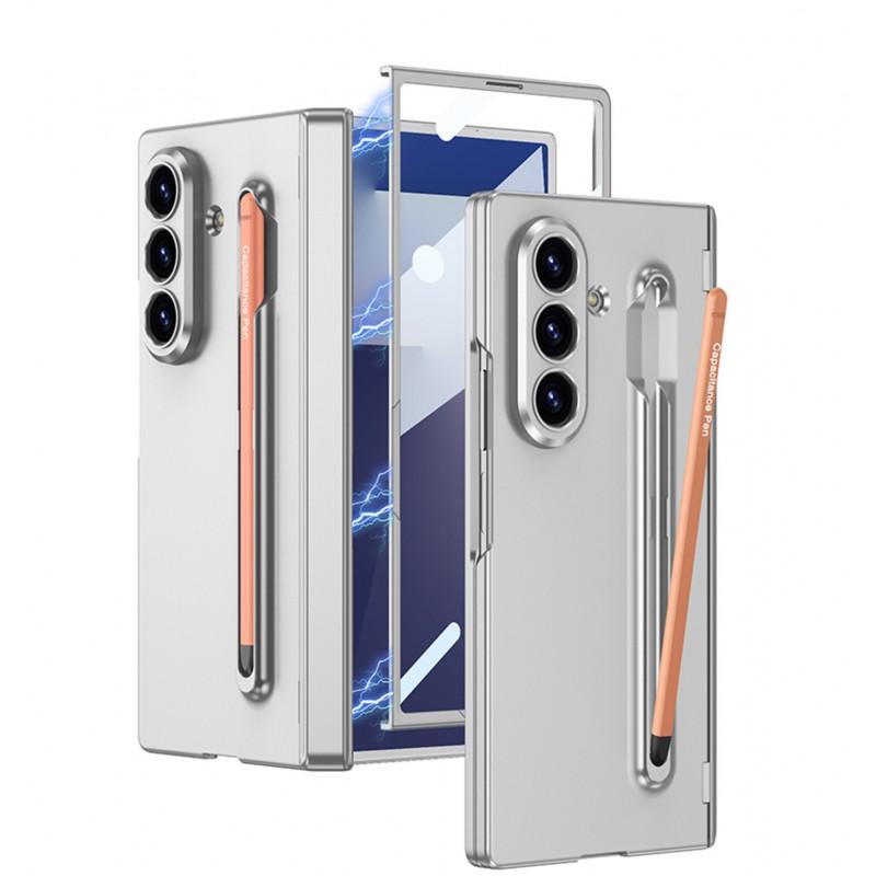 Slim Magnetic Foldable Case With S Pen Slot Galaxy Z Fold6 Fold7 Shockproof PC Cover Matte Finish