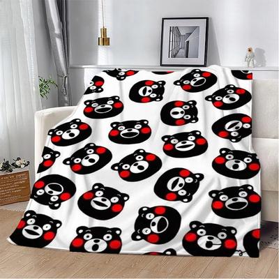 Kumamon Přehoz na pohovku Dekorační Nadýchané Měkké Deka a Přehozy Domácí Interiér Luxusní Ložní Prádlo Pletená Kostkovaná Plážová Osuška