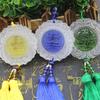ZGC Frosted Glass Pendant: Ancient Crystal Car Hanging Ornament for Attracting Wealth