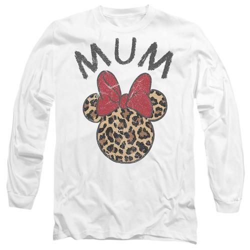 Disney Unisex Adult Mum Minnie Mouse Leopard Print Mothers Day T-Shirt