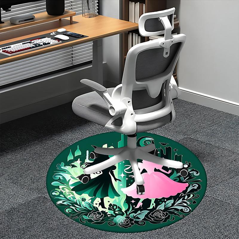

Witch and Princess Night Garden Chair mat Round Rug Office carpet, Non slip, Suitable for Living Rooms, Bedrooms,Decor1205926a 80cm by 80cm