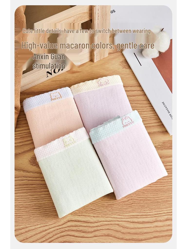 Girls' Antibacterial Cotton Boxer Briefs for Kids, Ages 7-14