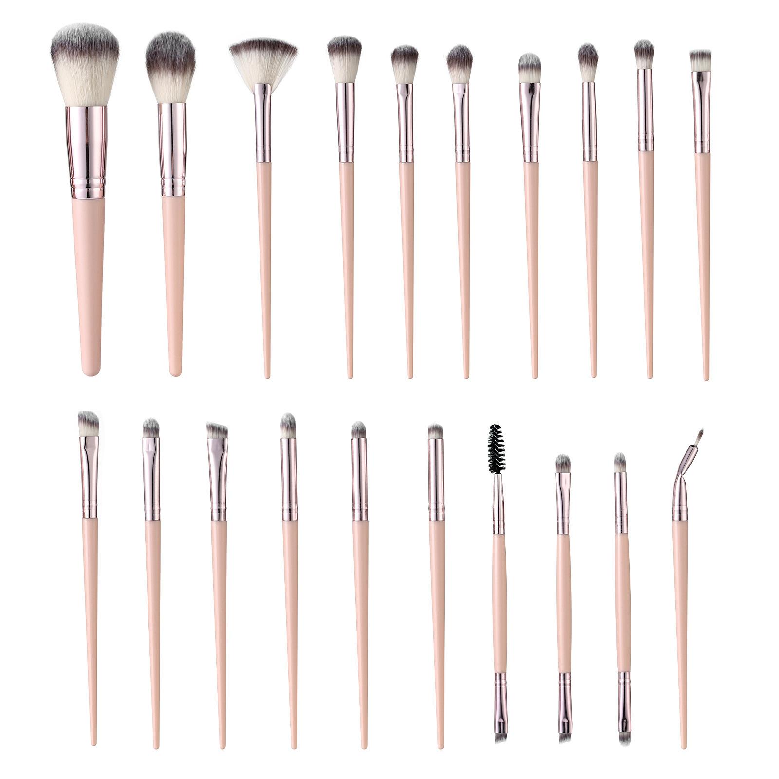 Cross-Border Bestselling Face Makeup Brush Set 20-Piece Synthetic Fibre Portable Beauty Tool Set with Concealer