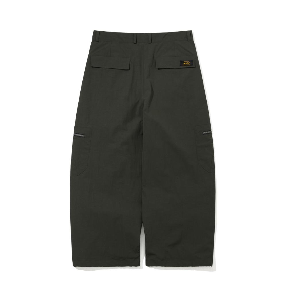 Kyumail 431 Double-Pleat Cargo Wide-Leg Pants Deep Forest
