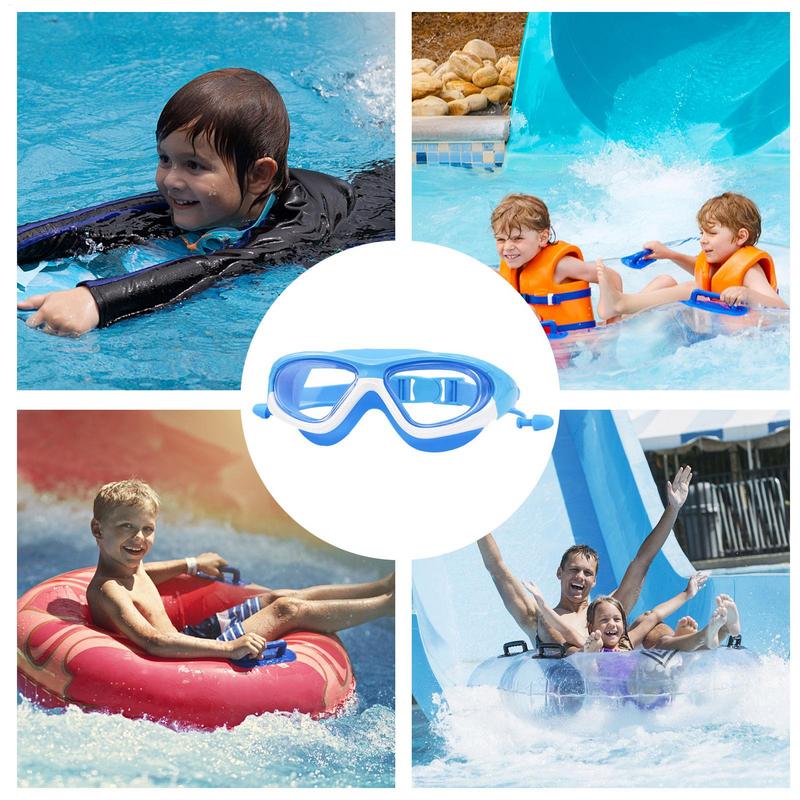 Toddler Swim Goggles Waterproof Anti-UV Kids Goggles No Leakage Design Silicone Comfortable Wide View Swim Glasses For Children