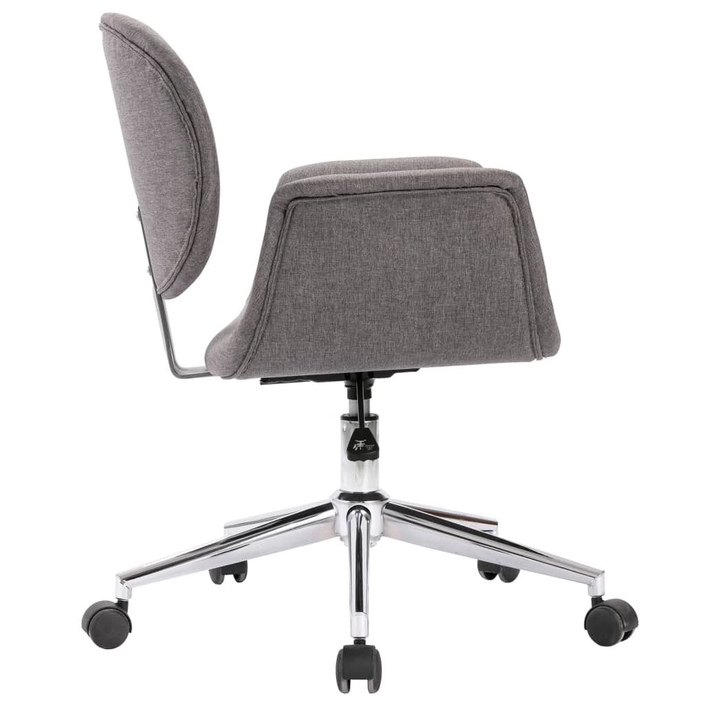 Dining Chair Swivel Grey Fabric