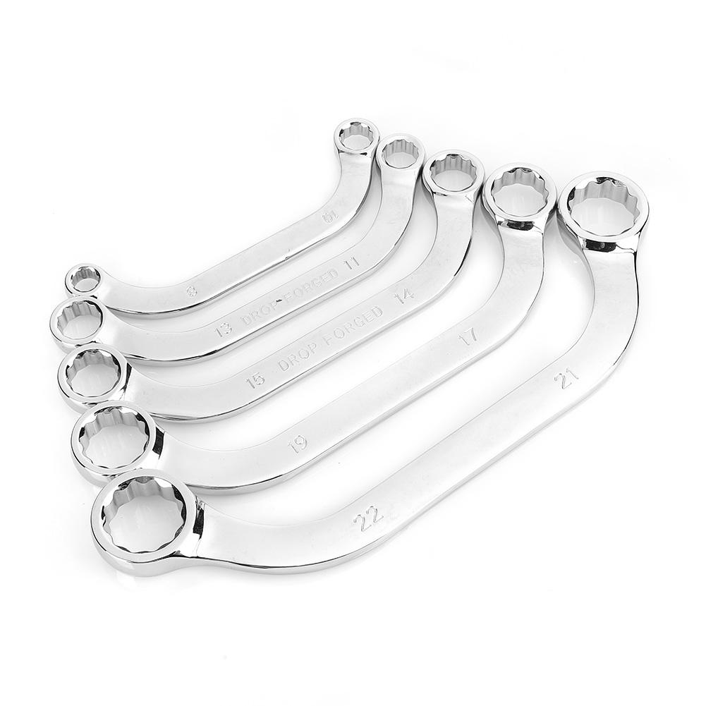 5PcsSet Double End Wrench Multifunction 45# Steel Dodecagon Combination C Spanner 8?22mm