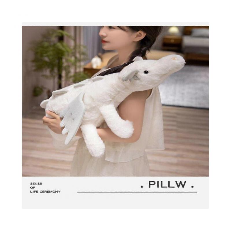 Snow Dragon 19.7" Plush Toy  Luxuriously Soft, Ideal for Kids & Fantasy Fans
