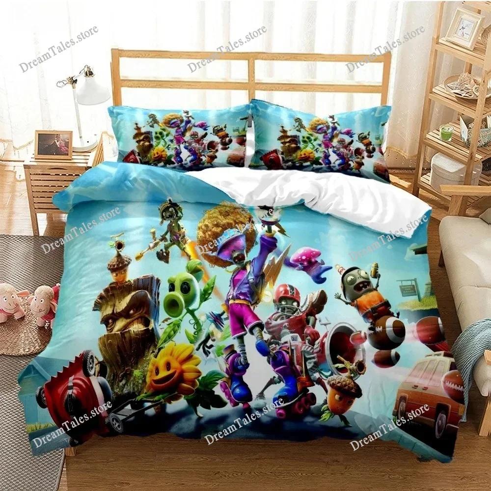 New Plants Vs Bedding Bedding Set Single Twin Full Queen King Size Bed Set Adult Kid Bedroom Duvet Cover Sets 3D Print Game