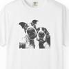 Black and White Dog Portrait T-Shirt | Comfort Colors Tee