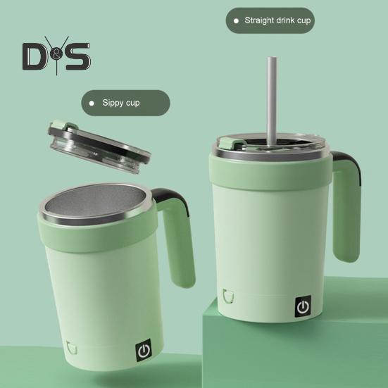 Automatischer Rührbecher 380ml Elektrischer Magnetrührer Edelstahl Kaffeetasse LED-Anzeige Isolierter Reisebecher Milchshake-Maker