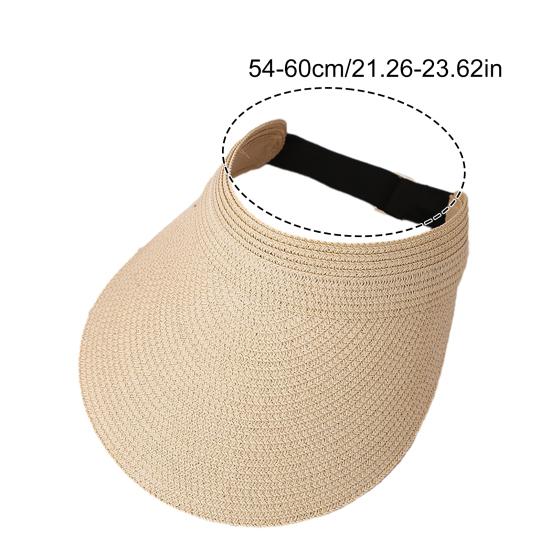 Summer Weave Sun Visor Adjustable Hat Wide Brim UV Protection Breathable