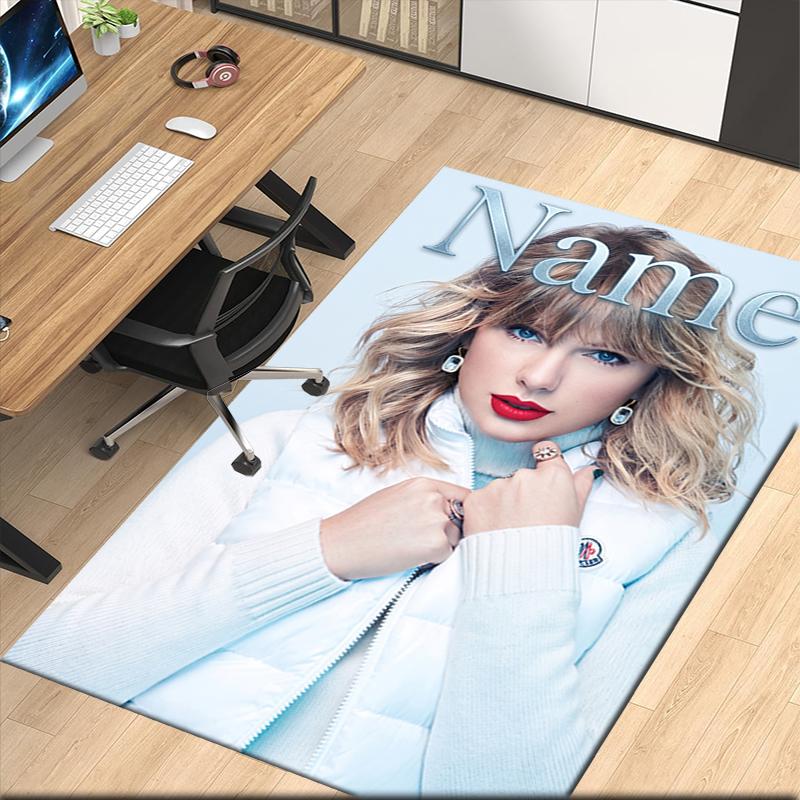 Custom Name Taylor Printed Carpet Rug For Office Chair Living Room Bedroom Kitchen Room Decor Gifts