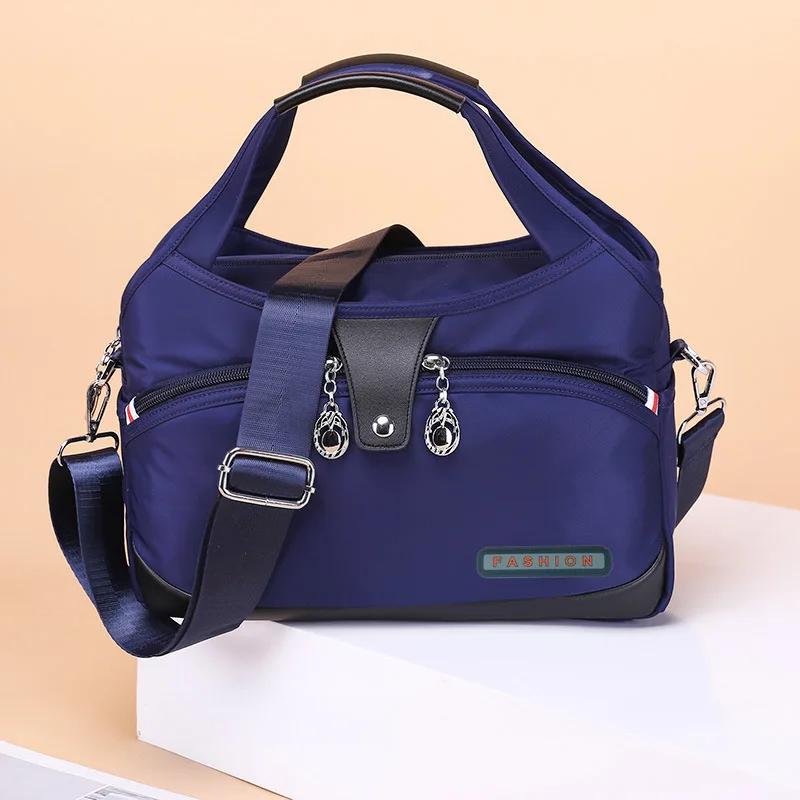 Casual Oxford Shoulder Bag  Female Multifunction Crossbody Bag  Large Capacity Messenger Handbag Waterproof Square Bag