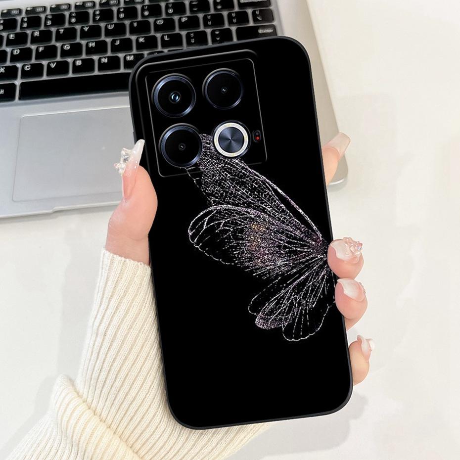 Beautiful Floral Phone Case For Infinix Note 40 4G / Note40 Pro / Note 40 Pro+ (40 Pro Plus) Soft Silicone Cover Bumpers