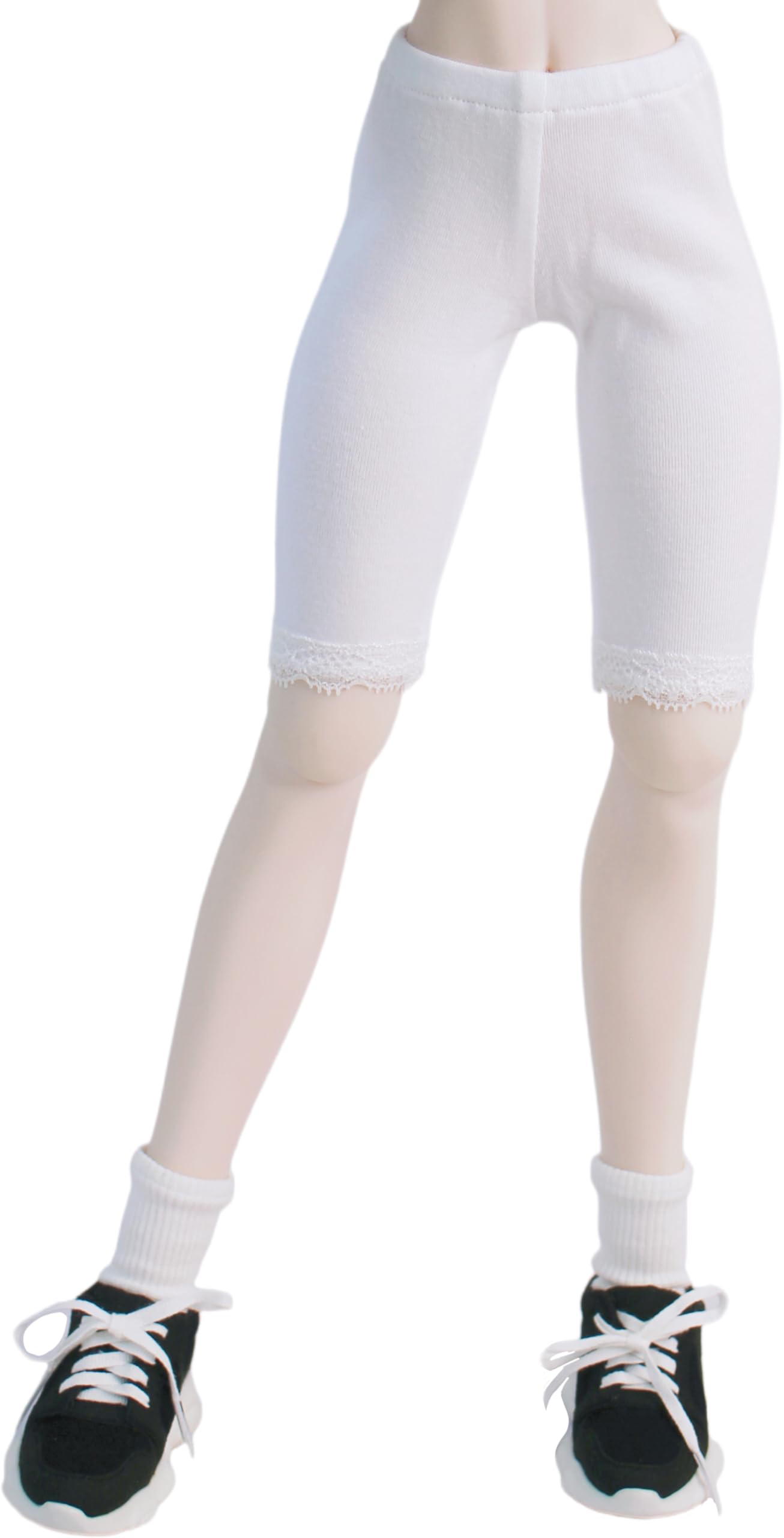 

[[Petite Marie] 13 DD Compatible 34 Length Lace-Trimmed Leggings White Spats Fitness Pants Daily Pants Casual Pants 60cm Doll BJD Doll Clothes