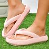 Soft Sole Platform Flip Flops Women 2025 Summer Beach Non Slip Men Slippers Coulple Thick Sole Bathroom Slides Sandals