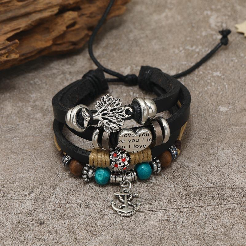 Bohemian Multi-layer Rice Bead Bracelet Creative Personality Women's Jewelry Turquoise Beaded Bracelet
