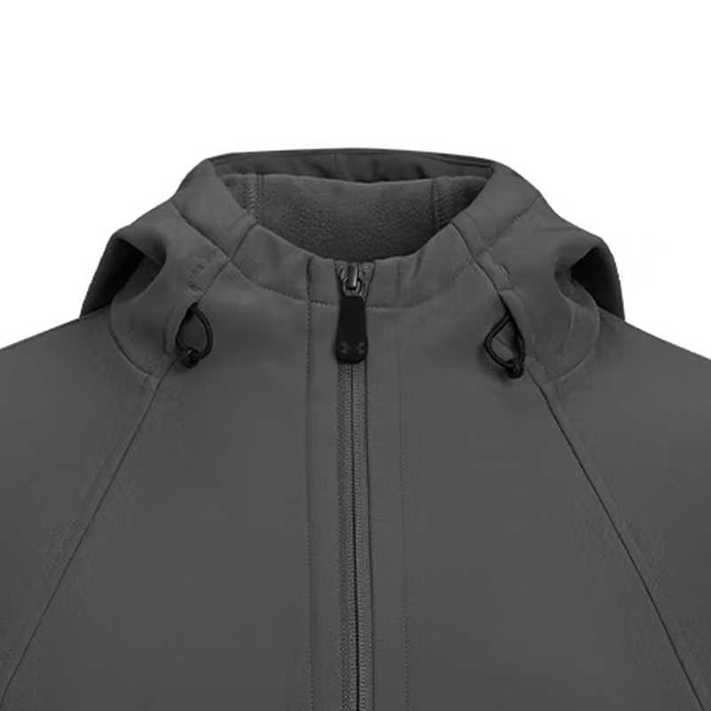 Under Armour Unstoppable UA Leisure Sports Solid Color Hooded Jacket Men Jacket Rhino-Gray 1389304-025