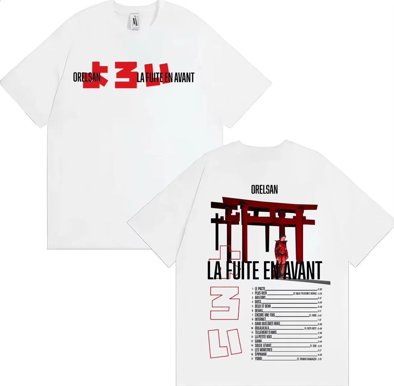 

Rapper Orelsan 2026 Album Double Sided Print Fashion Graphic Tshrit Unisex Women Casual cotton Comfort ONeck Tshrit Streetwear 4XL