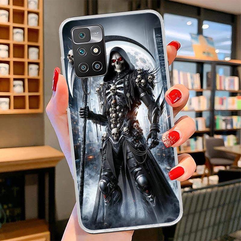 Death Grim Reaper Skull Scythe Phone Case For Xiaomi Poco F7 Ultra X7 X6 X5 Pro M7 Redmi 15C 15 13C 13 12C 12 10C 10 9A 9C 9T 9