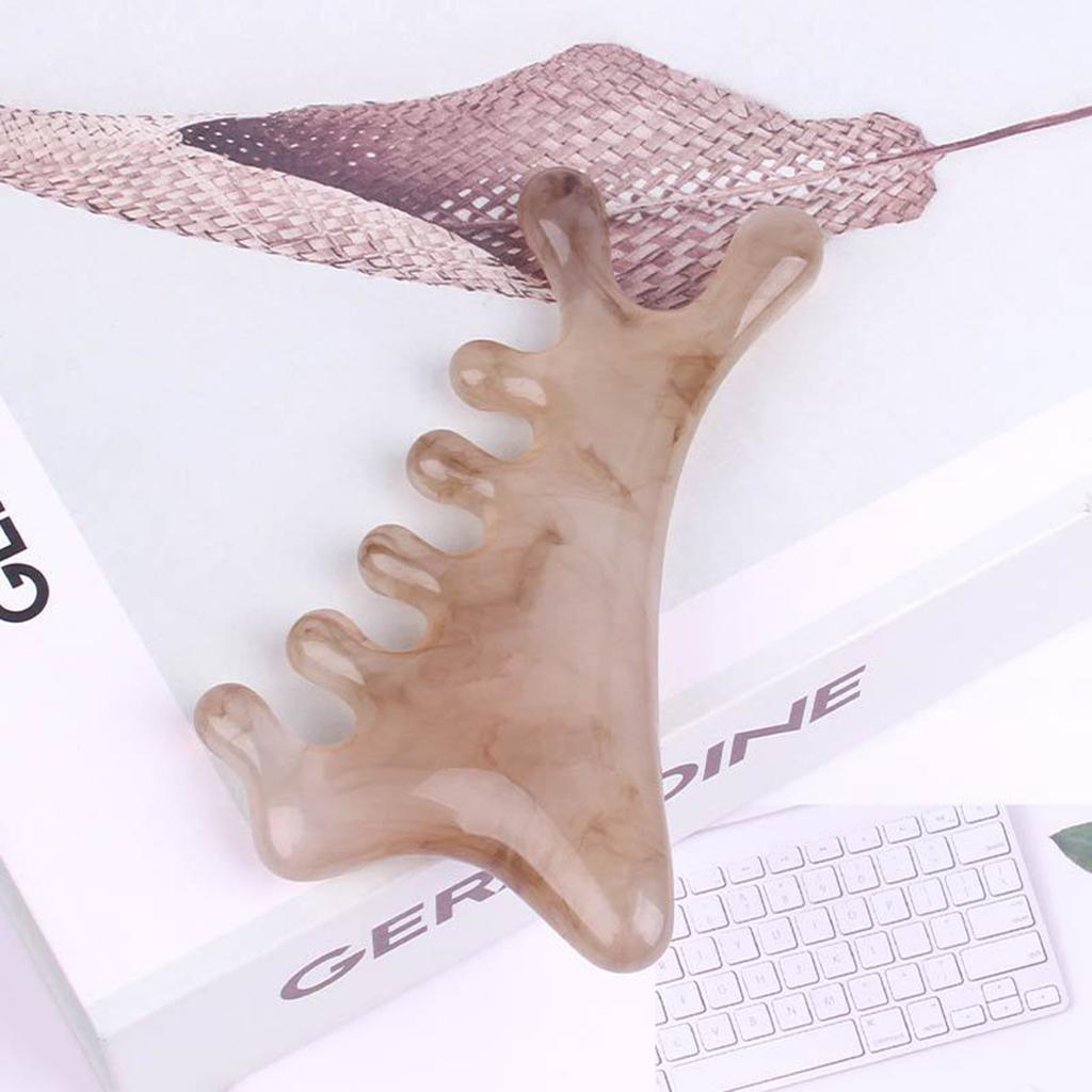 Multifunctional Resin 4 In 1 Scraping Gua Sha Massage Comb For Relaxation Skin Care And Body Therapy