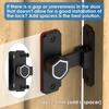 Multipurpose 90 /180 Degree Sliding Door Catch Safety Sturdy Door Bolt Anti-theft Stainless Steel Door Hasp Cam Cylinder