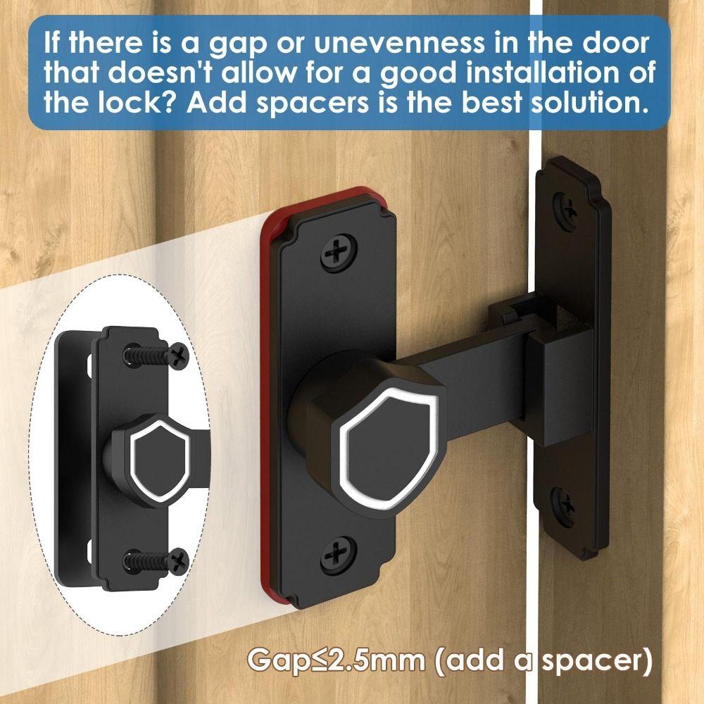 Multipurpose 90 /180 Degree Sliding Door Catch Safety Sturdy Door Bolt Anti-theft Stainless Steel Door Hasp Cam Cylinder