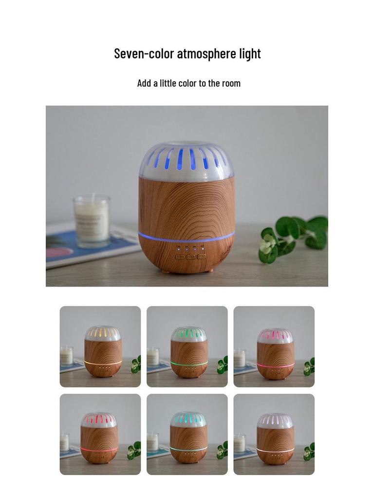 Muji Wood Grain Aroma Diffuser & Humidifier - Essential Oil Scent Lamp & Incense Burner, Customizable Gift.