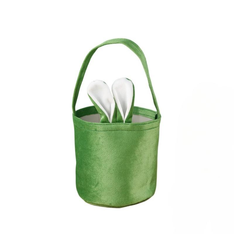 1-20PCS Easter Bunny Tote Bag with Bunny Ears ReusableCanvas Party Gift Basket Egg BoxCandy Bag for Easter Gifts and Decorations