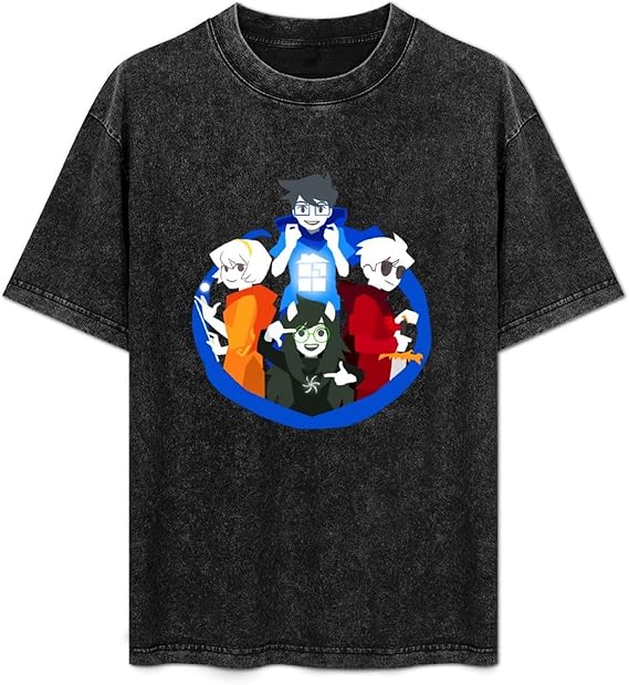 

Danganronpa Anime Lover Unisex Plus Size Washed Tshirt Suitable for all seasons personality Clothes Streetwear Trendy Couples S