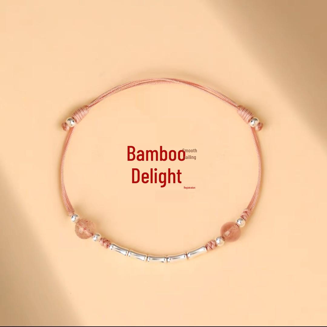 

Bamboo Joy Red String Bracelet: Woven Lucky Charm for Women and Couples