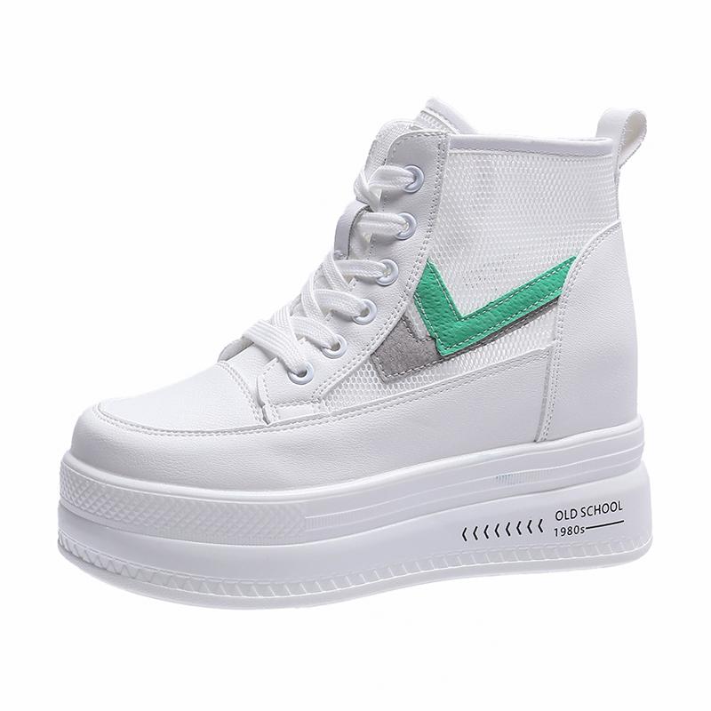 Новые модные кроссовки женские повседневные туфли дышащие плоские нескользящие женские — фото 3