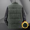 Men's Autumn and Winter Models, Fleece Thickened Outdoor Casual Multi-pocket Men's Vest, Solid Color Stand-up Collar Vest
