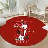 Cristiano Ronaldo Round Carpet Suitable for Decorate Room Living Rooms Entryway Balcony Anti-slip Round Rug Anime Office Decor Birthday Christmas Gift