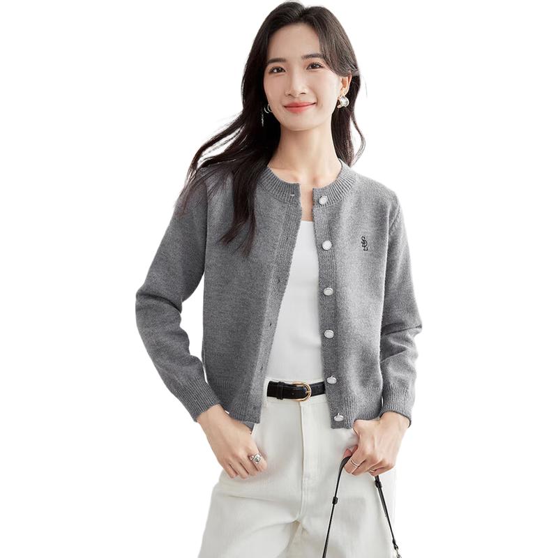 Shangdubuila Women's Petite Knit Cardigan