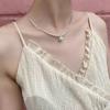 Xiaohongshu Broken Silver Pearl Copper Chain Necklace Women's Fashion Temperament Versatile Collarbone Chain Light Luxury High-end Neck Chain