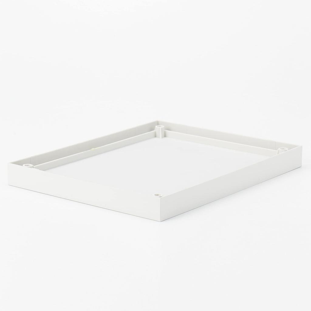 MUJI Polypropylene File Box Lid with Caster White 44902868 Standard, Attachment, Gray,