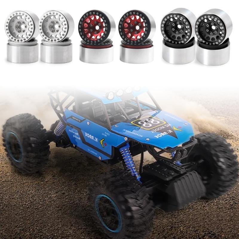Fashionable Machined Sturdy Aluminum Alloy Beadlock Rims for 1/10 Scale Rock Crawlers Deep Dish Designs Accessory